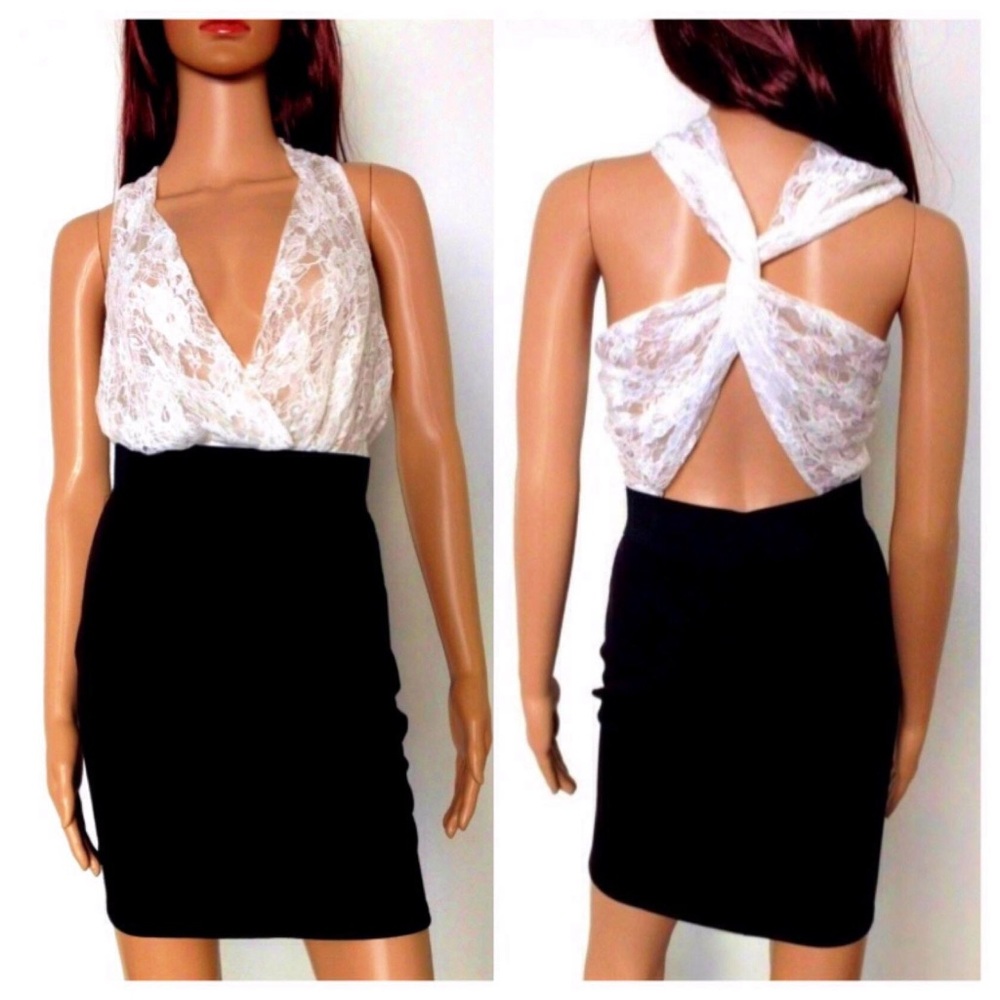 Contrast Lace Dress